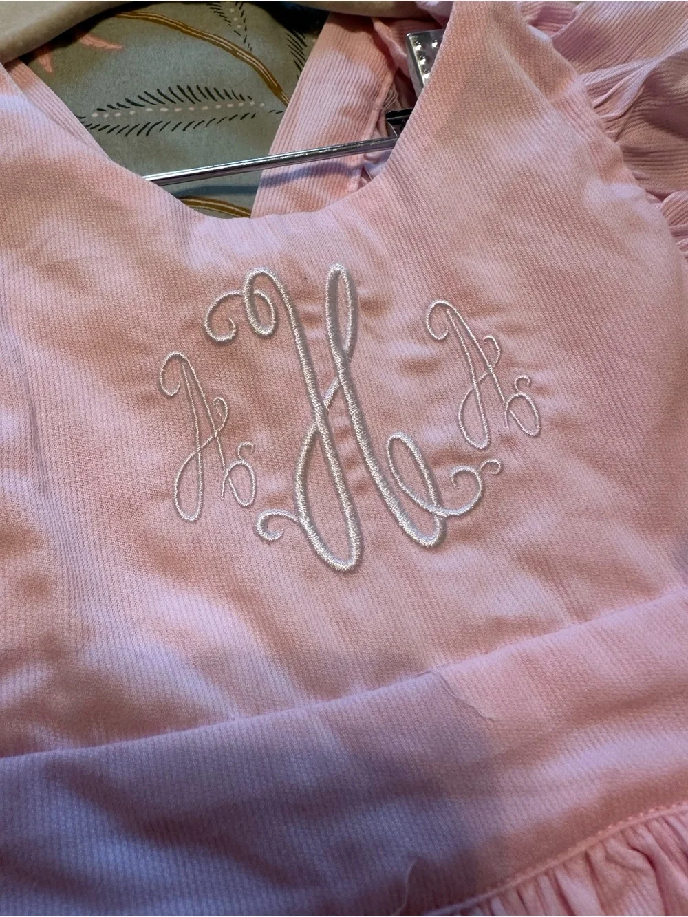 SMOCKINGBIRD 24M Pink Two Piece Set - Embroidered ‘AHA’